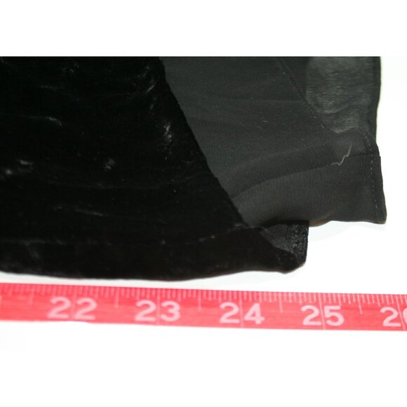 BCBG Max Azria Womens XXS Lyssa Velvet Camisole Black Sheer Trim - Picture 6 of 6